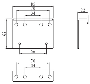 C630/E氣體檢測(cè)儀安裝支架圖